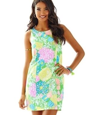 Lilly Pulitzer Cathy Shift Dress, Hibiscus Stroll, Size 0